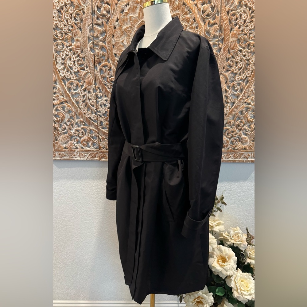 Lauren Ralph Lauren Black Belted Maxi Trench Coat- size 3X - Picture 4 of 12